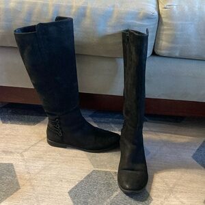 Black Knee-High Women's Boots//Leather (Suede)//Size 8